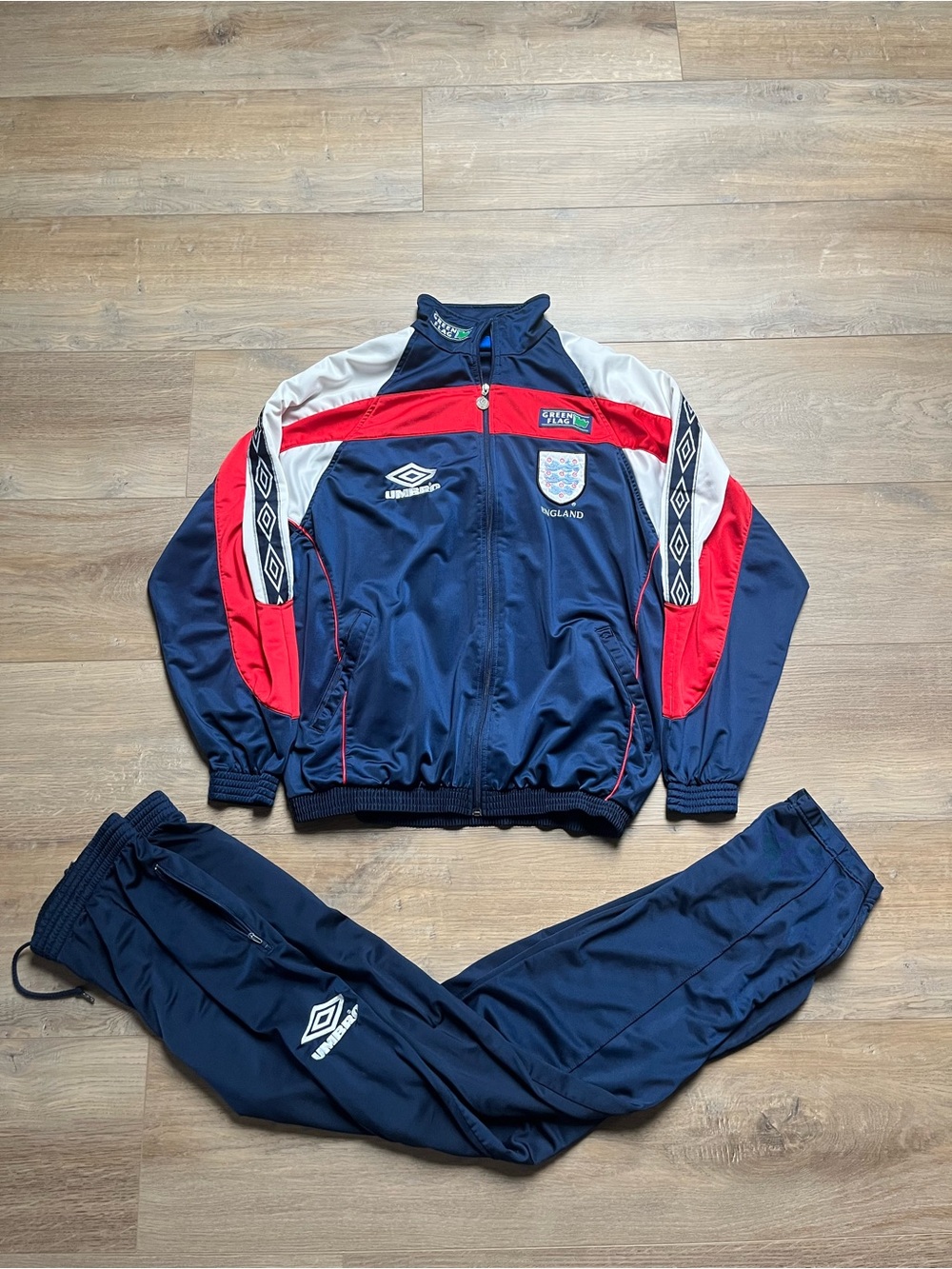 Vintage England 1998 Soccer Football Tracksuit Umbro